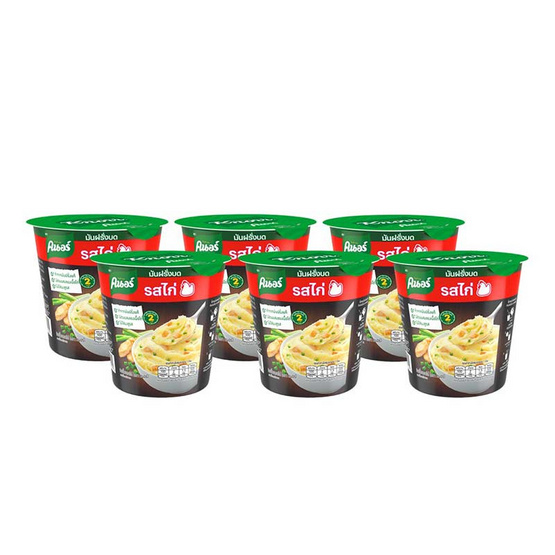 คนอร์มันฝรั่งบดถ้วย รสไก่ 26 กรัม (แพ็ก 6 ถ้วย)