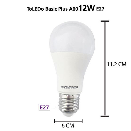 SYLVANIA ToLEDo Basic Plus A60 12W ขั้ว E27 DL