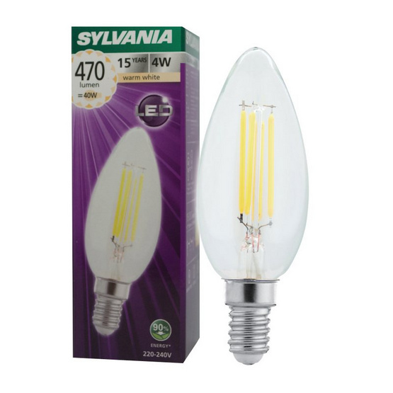 SYLVANIA หลอดไฟ Filament รุ่น ToLEDo FIRA Candle 4W ขั้ว E14 WW