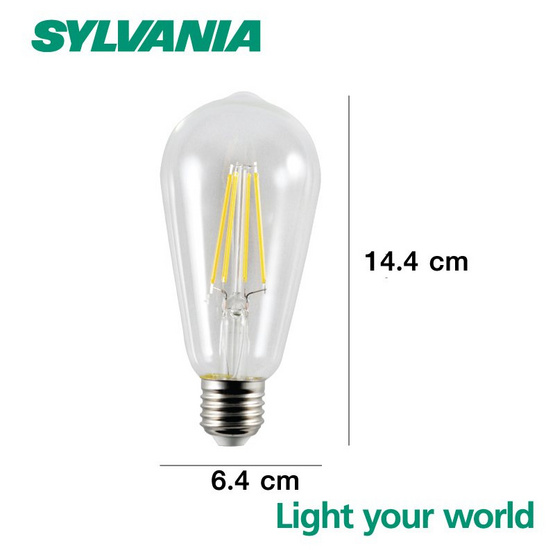 SYLVANIA หลอดไฟวินเทจ รุ่น ToLEDo FIRA ST64 4W E27 แสงเหลือง