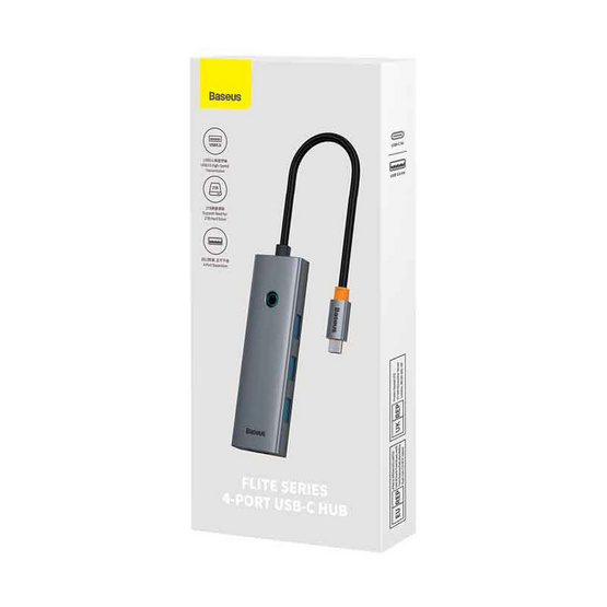 Baseus อุปกรณ์ขยายช่องสัญญาณ UltraJoy 4 Port HUB