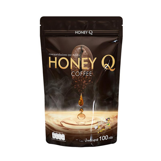 Honey Q กาแฟฮันนี่คิว บรรจุ 100 กรัม 1 ห่อ แถมฟรีรีจูร่า 2 ซอง