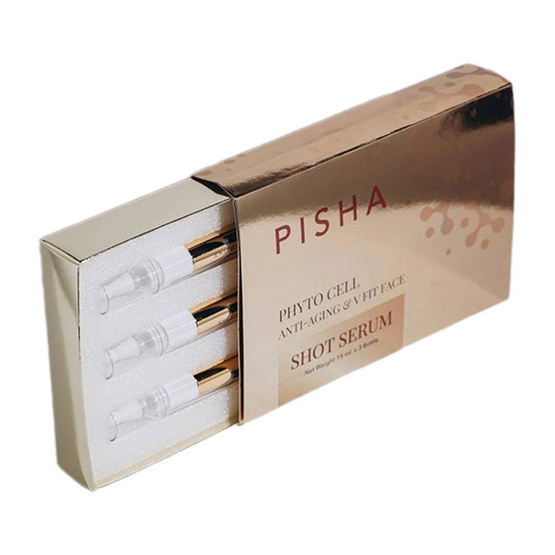 PISHA เซรั่มบำรุงผิวหน้า Phyto cell Anti-Aging & V Fit Face Shot Serum 15 มล.