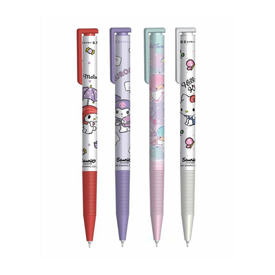 CODE:D ปากกา Oil Gel Pen 0.7 คละลาย Sanrio (แพ็ก 4 ด้าม)