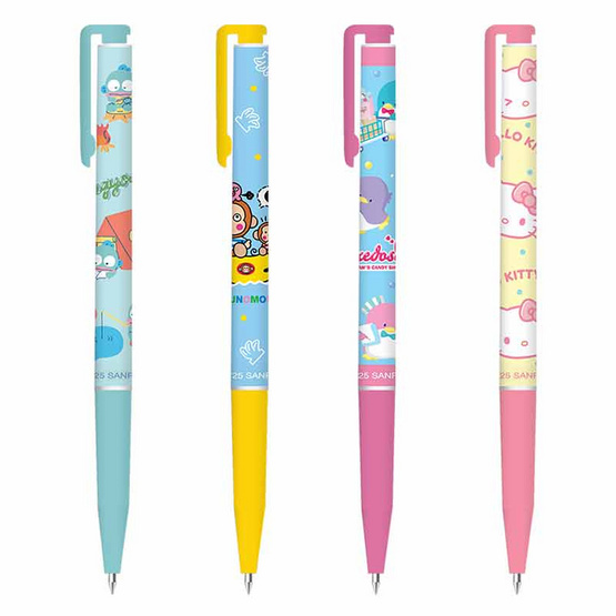 CODE:D ปากกา Oil Gel Pen 0.7 คละลาย Sanrio (แพ็ก 4 ด้าม)