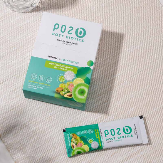 POZ-B Post biotics ผลิตภัณฑ์เสริมอาหารดูแลลำไส้ (แพ็ก2กล่อง) แถม 1 กล่อง