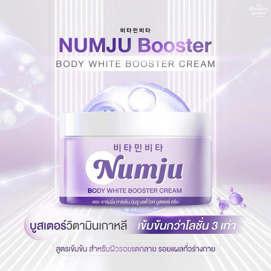 Numju ครีมทาผิวกาย สูตรลดรอยแตกลาย Body White Booster Cream 100 กรัม