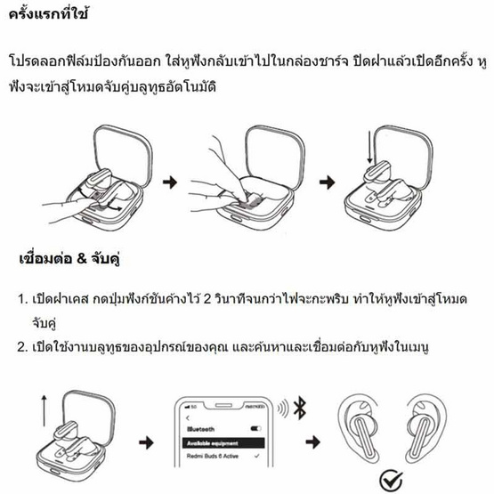 หูฟังไร้สาย Xiaomi Redmi Buds 6 Active