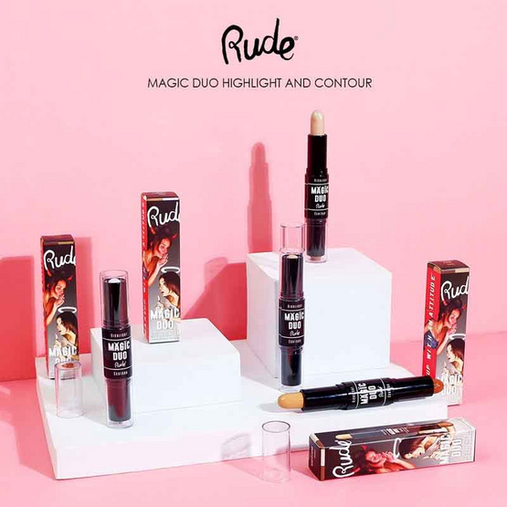 RUDE ไฮไลท์และคอนทัวร์ Magic Duo Highlight & Contour 4.5 กรัม