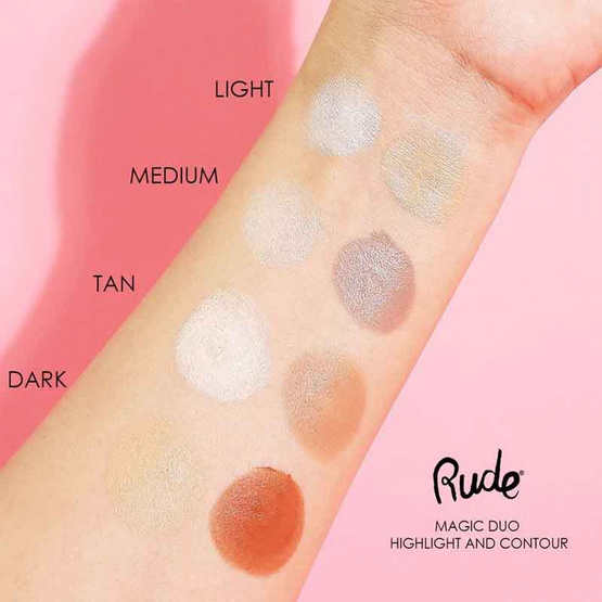 RUDE ไฮไลท์และคอนทัวร์ Magic Duo Highlight & Contour 4.5 กรัม