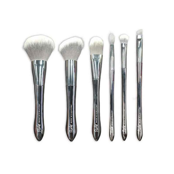 RUDE เซ็ตแปรงแต่งหน้า Silver Bullet Makeup Brush Kit (6 ชิ้น/ชุด)