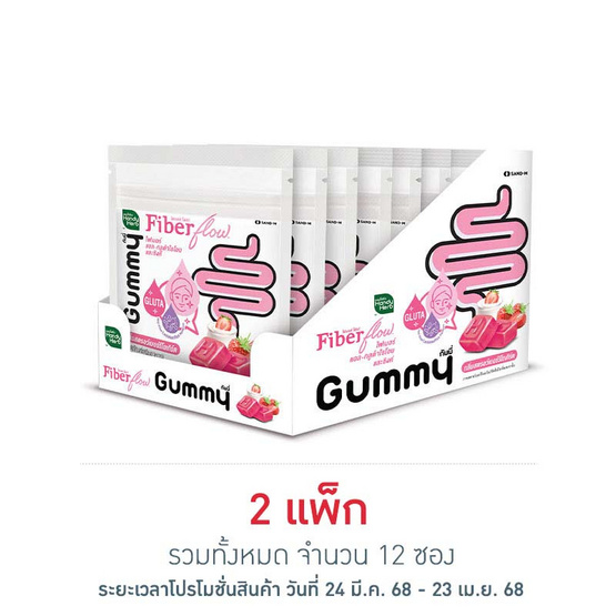 แฮนดี้เฮิร์บ ไฟเบอร์โฟลว์แอล-กลูต้าไธโอน 4 ชิ้น (แพ็ก 6)