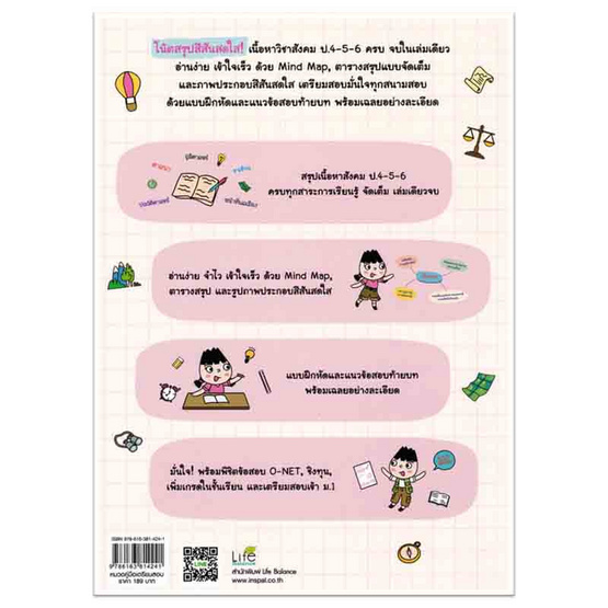 หนังสือ Memo Note สังคม ป.4-5-6 เตรียมสอบเข้า ม.1 ฉบับสมบูรณ์