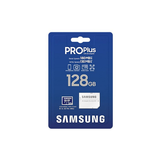 Samsung การ์ด microSDXC UHS-I U3 PRO Plus 128GB