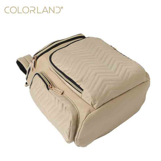 Colorland (BP146) กระเป๋าคุณแม่ กระเป๋าผ้าอ้อม กระเป๋าใส่ขวดนม - Cream