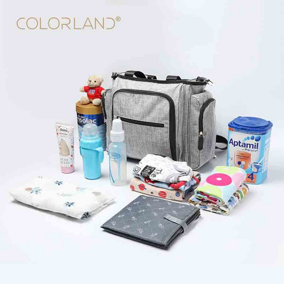 Colorland (TT179) กระเป๋าคุณแม่ Full Function Lightweight Diaper Bag - Stripes