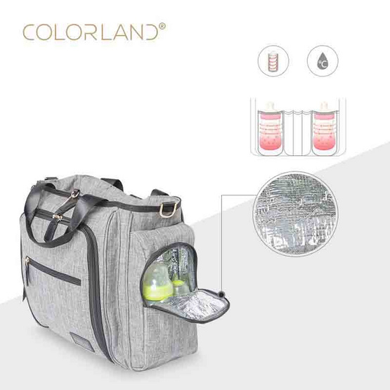 Colorland (TT179) กระเป๋าคุณแม่ Full Function Lightweight Diaper Bag - Stripes