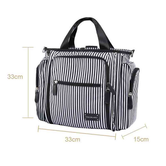 Colorland (TT179) กระเป๋าคุณแม่ Full Function Lightweight Diaper Bag - Stripes