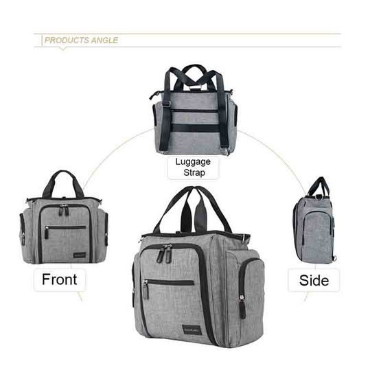 Colorland (TT179) กระเป๋าคุณแม่ Full Function Lightweight Diaper Bag - Heather Grey