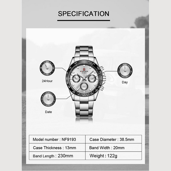 Naviforce นาฬิกา รุ่น NF9193M