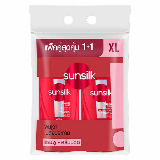 ซันซิล ไดมอนด์ ไชน์ (สีแดง) แชมพู 425 มล. + ครีมนวดผม 400 มล. ซันซิล ไดมอนด์ ไชน์ (สีแดง) แชมพู 425 มล. + ครีมนวดผม 400 มล.