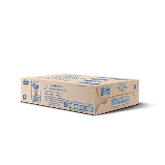 กู๊ดเมท นมข้าวโอ๊ต ซีโร่ชูการ์ 180 มล. (ยกลัง 36 กล่อง)