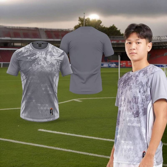 Portman เสื้อกีฬาแขนสั้น รุ่น PIM 01 สีเทา Portman เสื้อกีฬาแขนสั้น รุ่น PIM 01 สีเทา