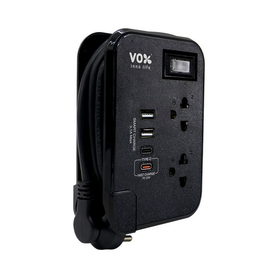 VOX ปลั๊กไฟโนว่า USB 1M รุ่น TSPD-212C