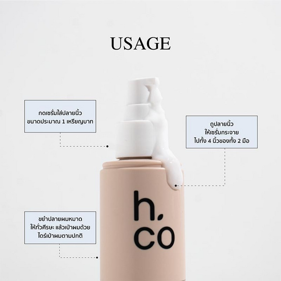 H Co เซรั่มปกป้องผมจากความร้อน Heat guard & Nourishing Serum 80 กรัม