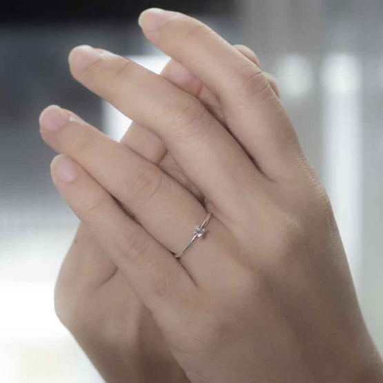 Beauty Jewelry แหวนเงินแท้ 92.5% แหวนแฟชั่น แหวนมินิมอล ประดับเพชร CZ รุ่น RS3054-SS Beauty Jewelry แหวนเงินแท้ 92.5% แหวนแฟชั่น แหวนมินิมอล ประดับเพชร CZ รุ่น RS3054-SS