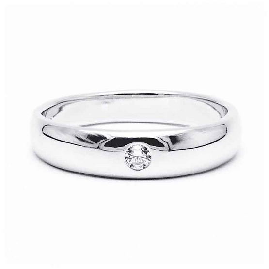 Beauty Jewelry แหวนผู้ชาย เงินแท้ 92.5% ประดับเพชร CZ รุ่น RS2244-RR เคลือบทองคำขาว Beauty Jewelry แหวนผู้ชาย เงินแท้ 92.5% ประดับเพชร CZ รุ่น RS2244-RR เคลือบทองคำขาว
