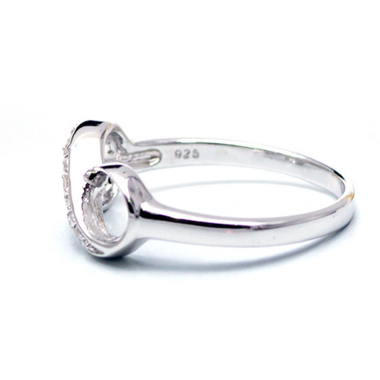 Beauty Jewelry แหวนเงินแท้ 92.5% ประดับเพชร CZ รุ่น RS2055-RR เคลือบทองคำขาว Beauty Jewelry แหวนเงินแท้ 92.5% ประดับเพชร CZ รุ่น RS2055-RR เคลือบทองคำขาว
