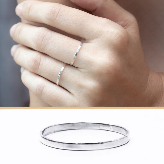 Beauty Jewelry แหวนเงินแท้ 92.5% แหวนเรียบขอบตัดตรง แหวนเสริมดวง รุ่น RS3086-SS Beauty Jewelry แหวนเงินแท้ 92.5% แหวนเรียบขอบตัดตรง แหวนเสริมดวง รุ่น RS3086-SS
