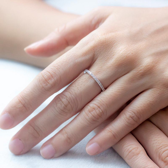 Beauty Jewelry แหวนเงินแท้ 92.5% ประดับเพชร CZ รุ่น RS2071-RR เคลือบทองคำขาว Beauty Jewelry แหวนเงินแท้ 92.5% ประดับเพชร CZ รุ่น RS2071-RR เคลือบทองคำขาว