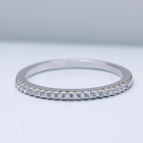Beauty Jewelry แหวนเงินแท้ 92.5% ประดับเพชร CZ รุ่น RS2071-RR เคลือบทองคำขาว Beauty Jewelry แหวนเงินแท้ 92.5% ประดับเพชร CZ รุ่น RS2071-RR เคลือบทองคำขาว