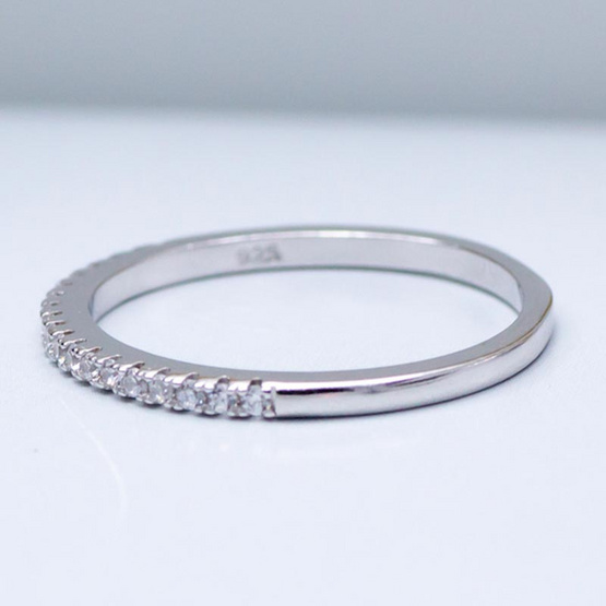 Beauty Jewelry แหวนเงินแท้ 92.5% ประดับเพชร CZ รุ่น RS2071-RR เคลือบทองคำขาว Beauty Jewelry แหวนเงินแท้ 92.5% ประดับเพชร CZ รุ่น RS2071-RR เคลือบทองคำขาว