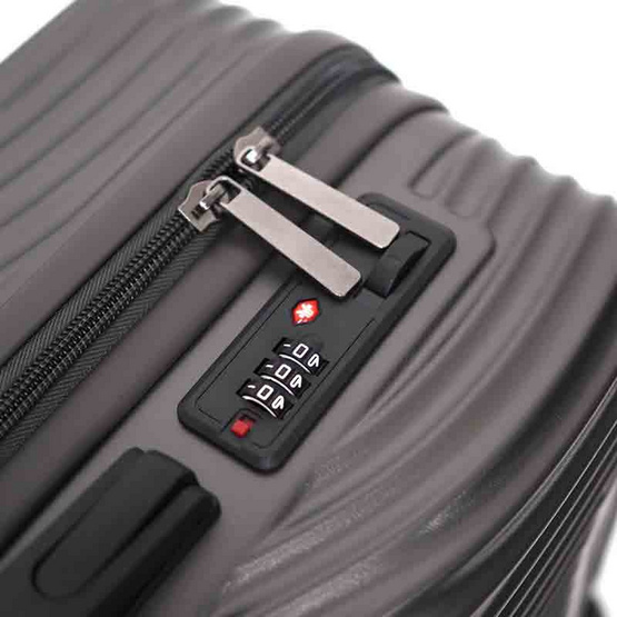 HQ LUGGAGE กระเป๋าเดินทาง ABS 4 ล้อคู่ รุ่น 5508 สีเทา