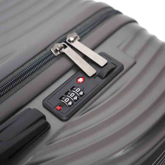 HQ LUGGAGE กระเป๋าเดินทาง ABS 4 ล้อคู่ รุ่น 5508 สีเทา