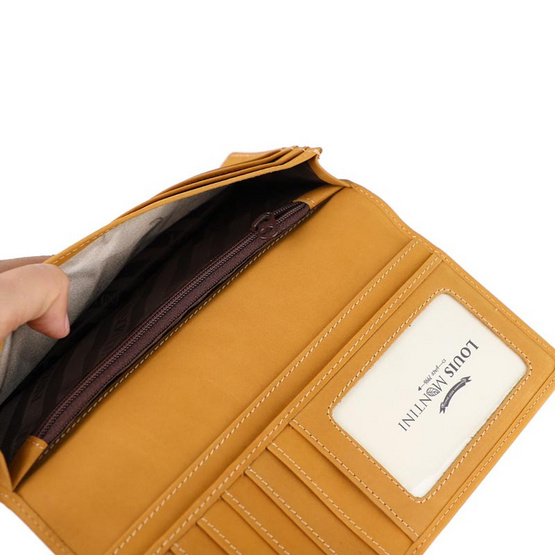 Louis Montini หนังนูบัค RFID Protection Slim Wallet for Men (TML10)