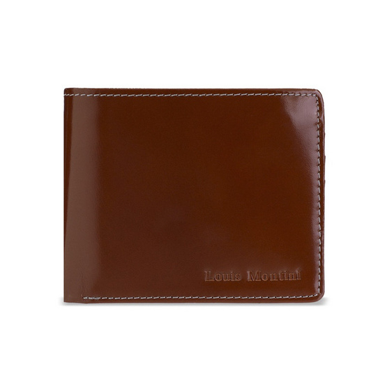 Louis Montini (The Coin Wallet) กระเป๋าสตางค์ผู้ชายหนังวัวแท้ (มีช่องใส่เหรียญ) TTM073