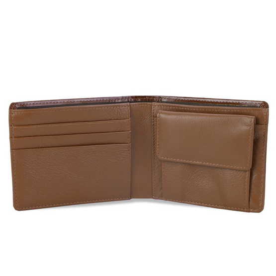 Louis Montini (The Coin Wallet) กระเป๋าสตางค์ผู้ชายหนังวัวแท้ (มีช่องใส่เหรียญ) TTM073