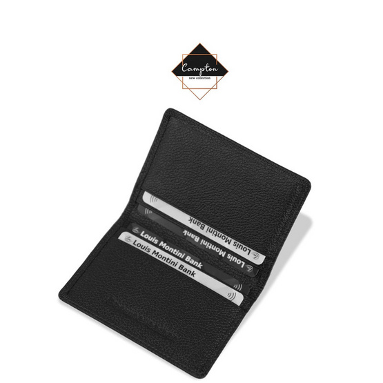 Louis Montini Cowhide Credit Card Holder กระเป๋าเก็บบัตร กระเป๋าใส่บัตรเครดิต WK07