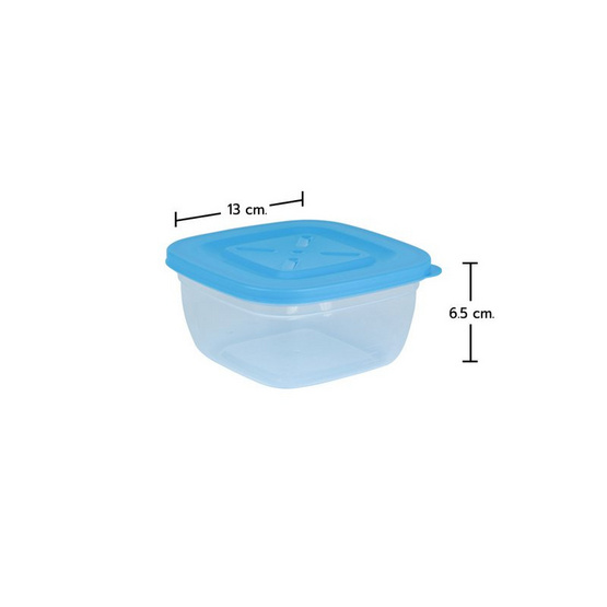 RRS กล่องบรรจุอาหารพร้อมฝาปิด (2ใบ/ชุด) ฝาสีฟ้า