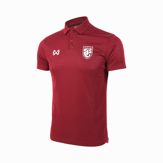 Warrix เสื้อ Cheer Polo ทีมชาติไทย 2024/25 Scarlet Warrior สีแดงสกาเล็ต WA-243FBATH30