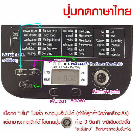 SKG เครื่องทำขนมปัง 1.5 ปอนด์ รุ่น KG-631