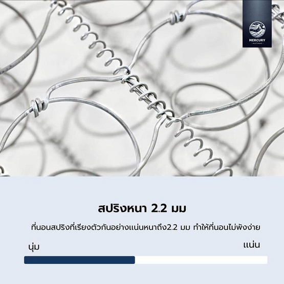 Mercury Mattress ที่นอนสปริงพรีเมียม รุ่น WISDOM X 9 นิ้ว สีขาว Mercury Mattress ที่นอนสปริงพรีเมียม รุ่น WISDOM X 9 นิ้ว สีขาว