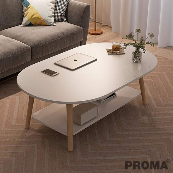 Proma โต๊ะกาแฟ โต๊ะกลางโซฟา ขนาดเล็ก สไตล์มินิมอล Proma-CTB-57 40x80cm.