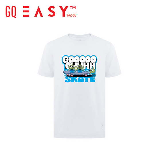 GQ EASY จีคิว อีซี่ เสื้อดิสนีย์ พิกซ่า ลายกรีนแมน สีขาว