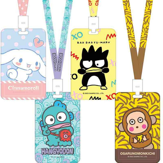 CODE:D ที่ใส่บัตรห้อยคอ Card Hoder Sanrio คละลาย (แพ็ก 4 ชุด)