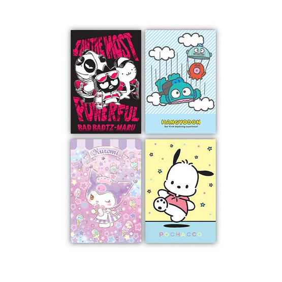 KIAN-DA สมุดเย็บลวดตัด 9 Sanrio คละลาย (แพ็ก 4 เล่ม)